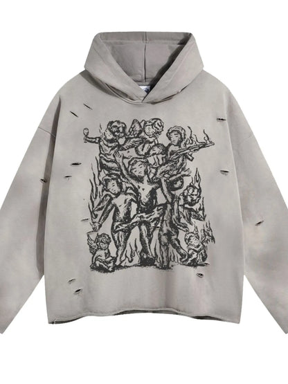 Men's Graphic Long Sleeve Hoodie - Farnelli