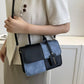 Two-Tone PU Leather Crossbody Bag - Farnelli