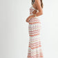 MABLE Lightweight Pointelle Chevron Knit Maxi Dress - Farnelli