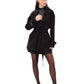 Karina Midi Cashmere Wool Blend Coat In Black