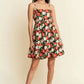 Davi & Dani Floral Scalloped Cutout Back Mini Dress - Farnelli