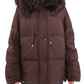 Utah Genuine Fur Trim Down Fill Jacket in Fig