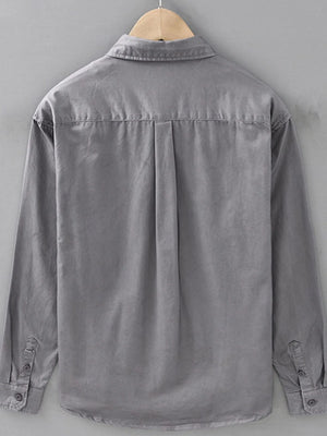 Men's Plus Size Button Up Long Sleeve Shirt - Farnelli