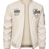 Men's Plus Size Zip Up Corduroy Bomber Jacket - Tan