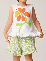 Children's Ruffle Trim Tank and Shots Set - Farnelli