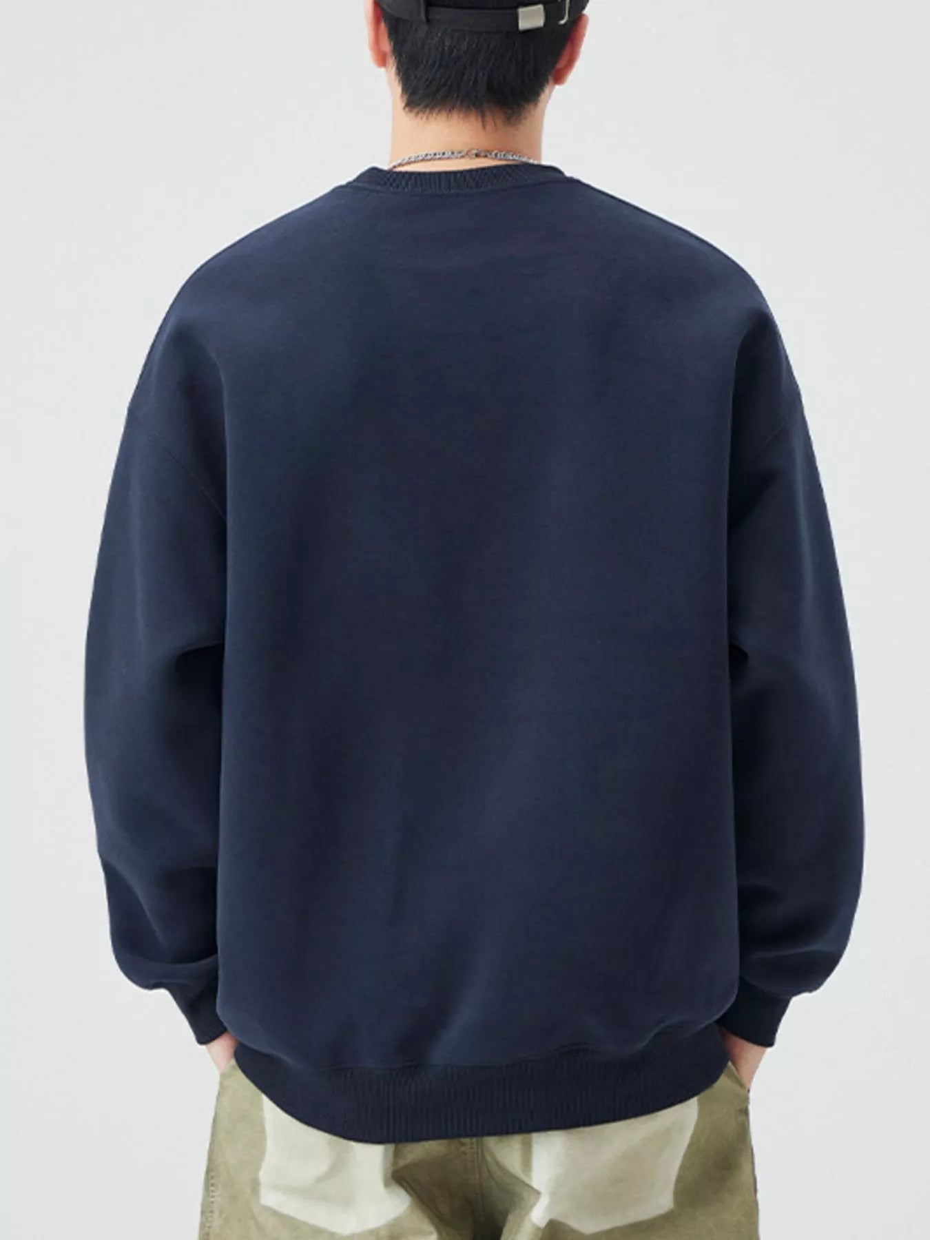 Men's Plus Size Crew Neck Long Sleeve Sweatshirt - Farnelli