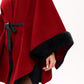 Genuine Scandinavian Mink Fur Double Face Wool Poncho