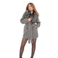 Genuine Silver Fox Lama Wool Coat