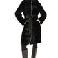 Faux Mink Effect Fur Hooded Coat