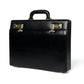 Black leather office suitcase briefcase by Classy Leather Bags with a sleek design, sturdy handle, and professional appearance.