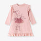 Children's Ruffle Trim Long Sleeve Dress - Farnelli