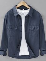 Men's Plus Size Button Up Long Sleeve Shirt - Farnelli