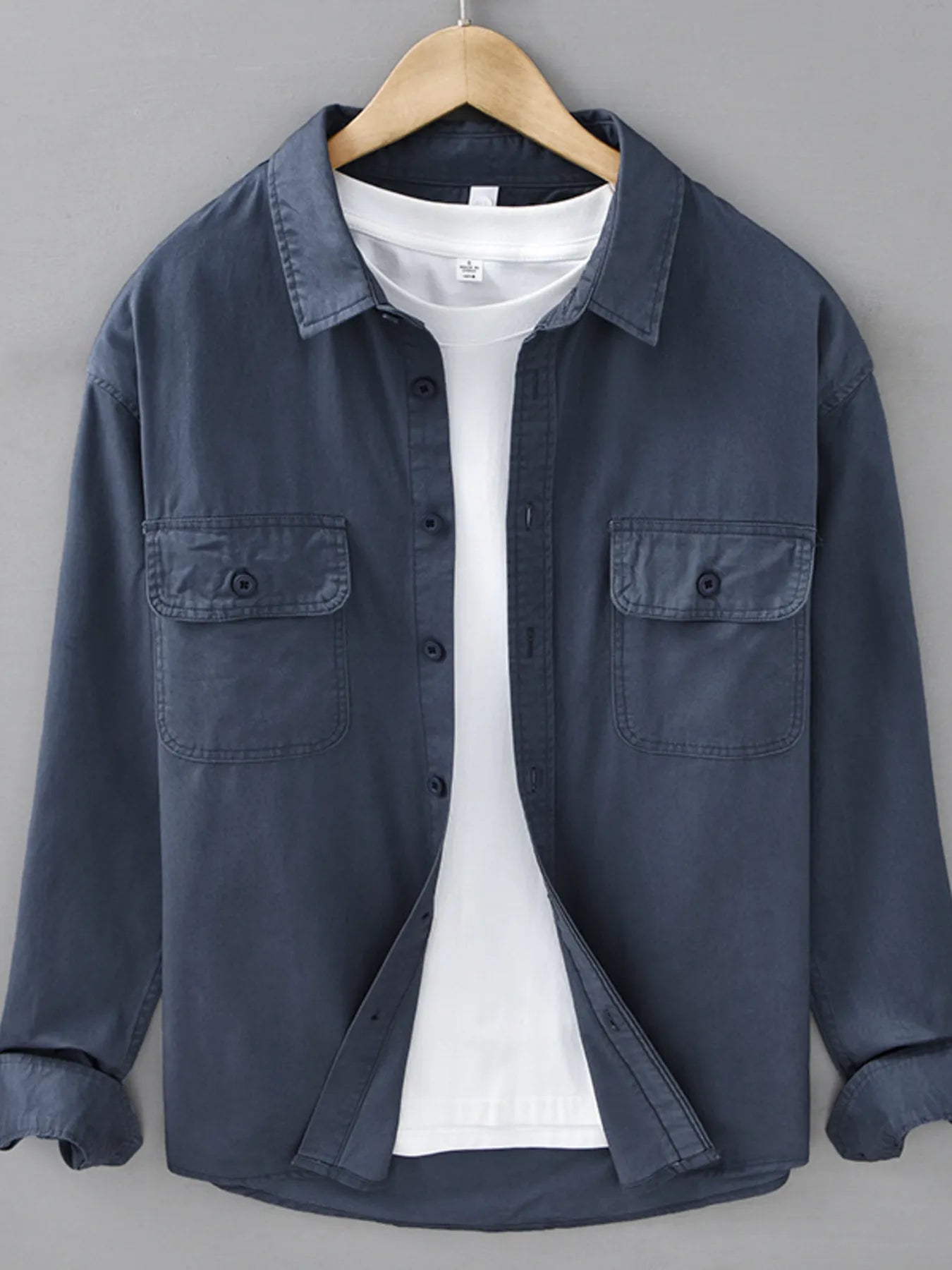 Men's Plus Size Button Up Long Sleeve Shirt - Farnelli