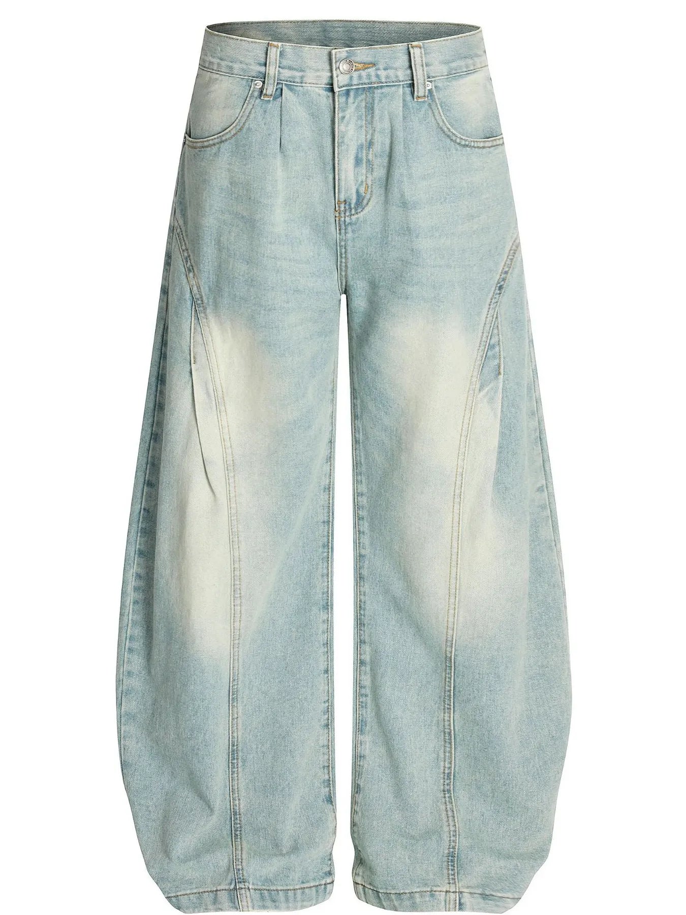 Men's Washed Wide Leg Jeans - Farnelli
