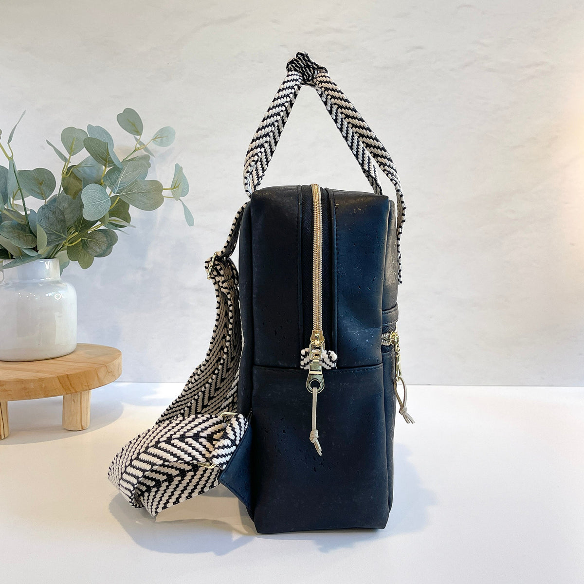 Carry Courage GAME CHANGER mini backpack in coal black with adjustable shoulder straps