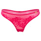 Gossard Glossies Lace Hot Pink Sheer Thong Panty