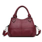 Women's retro soft leather shoulder bag by Rirati with simple Korean fashion design and sleek, minimalist style.