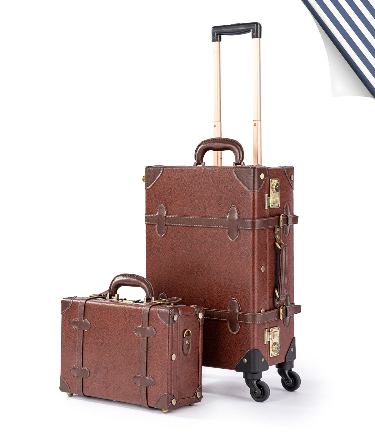 COTRUNKAGE The Voyager Carry-on Set train case with sturdy handle and compact design, ideal for travel essentials.