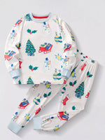 Children's Christmas Round Neck Top and Pants Set - Farnelli