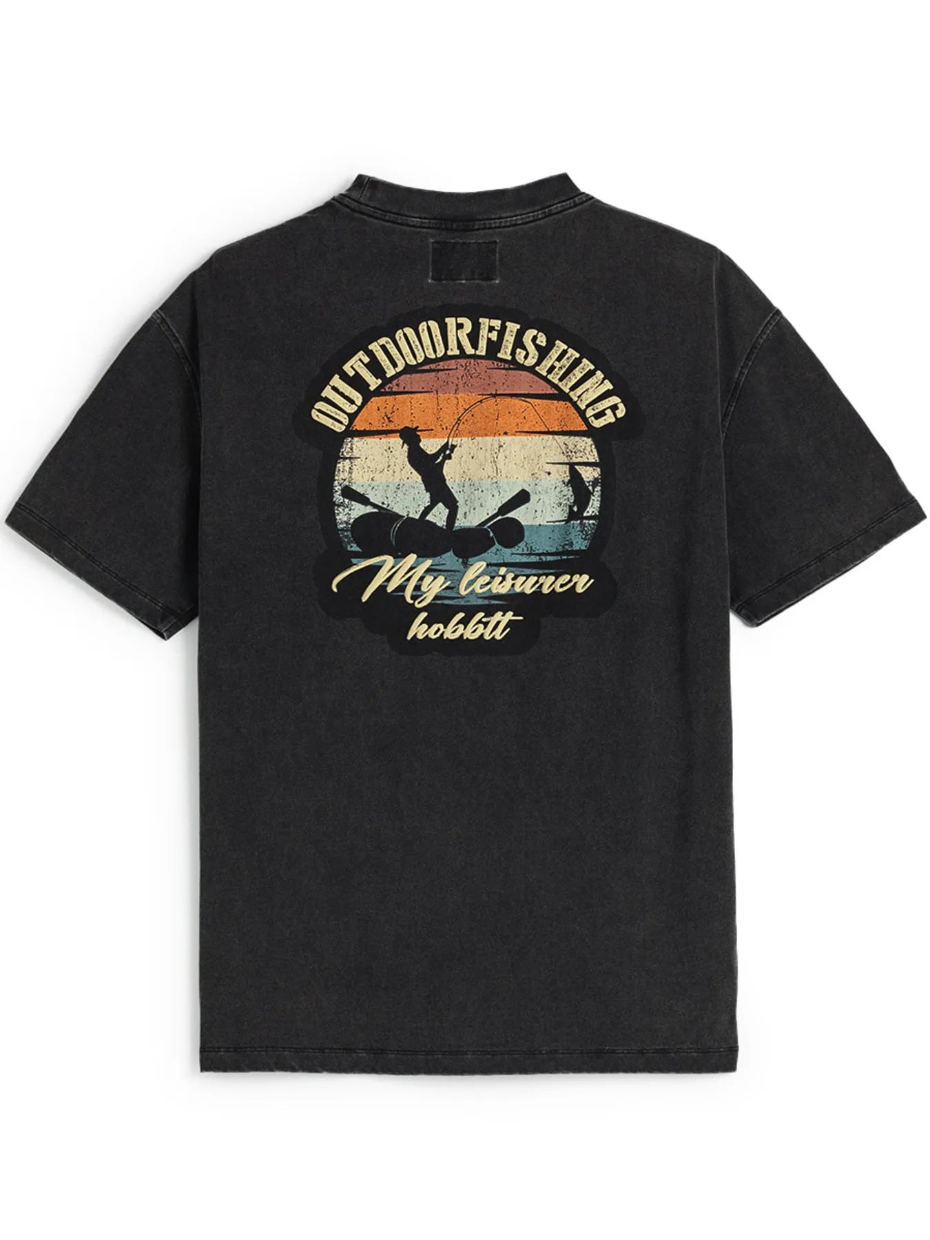 Men's Plus Size Outdoor Fishing Graphic Relaxed Fit T-Shirt - Farnelli