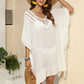 Cutout Ruffled Half Sleeve Cover-Up - Farnelli