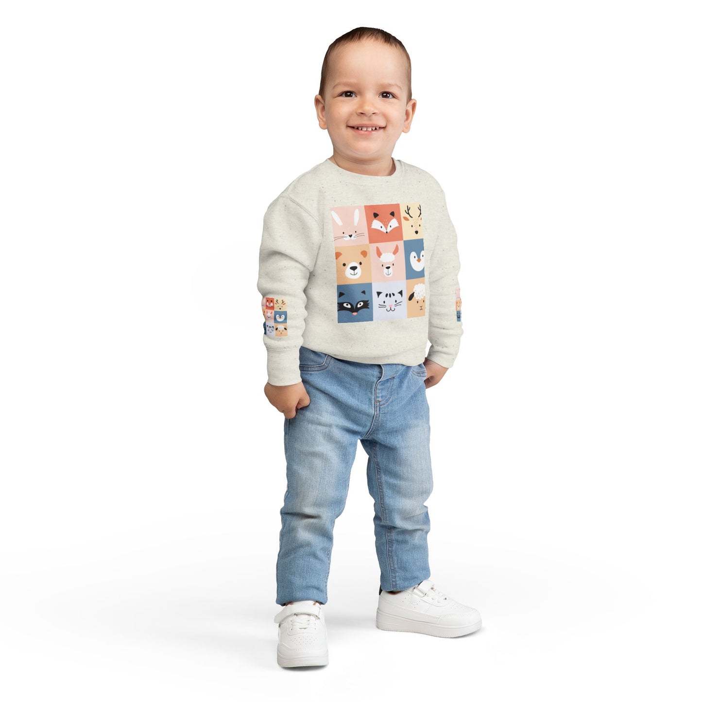 Cute Animal Toddler Sweatshirt | Kids Cozy Crewneck, Baby Gift, Toddler Apparel, Playdate Outfit, Animal Lovers Clothing