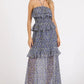 Mittoshop Ruffled Smocked Floral Halter Neck Maxi Dress - Farnelli