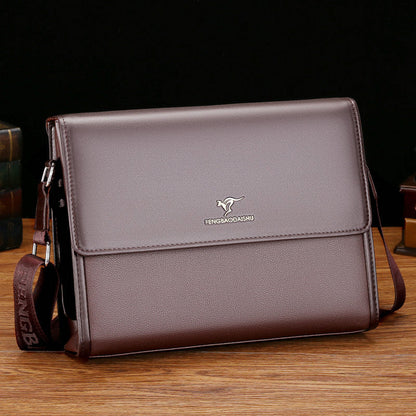 Men's Source Horizontal Leather Business Commute Men's Shoulder Bags