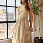 ADORA Drawstring Sleeveless Washed Dress - Farnelli