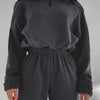 Quarter Zip Sweatshirt and Pants Set - Gray