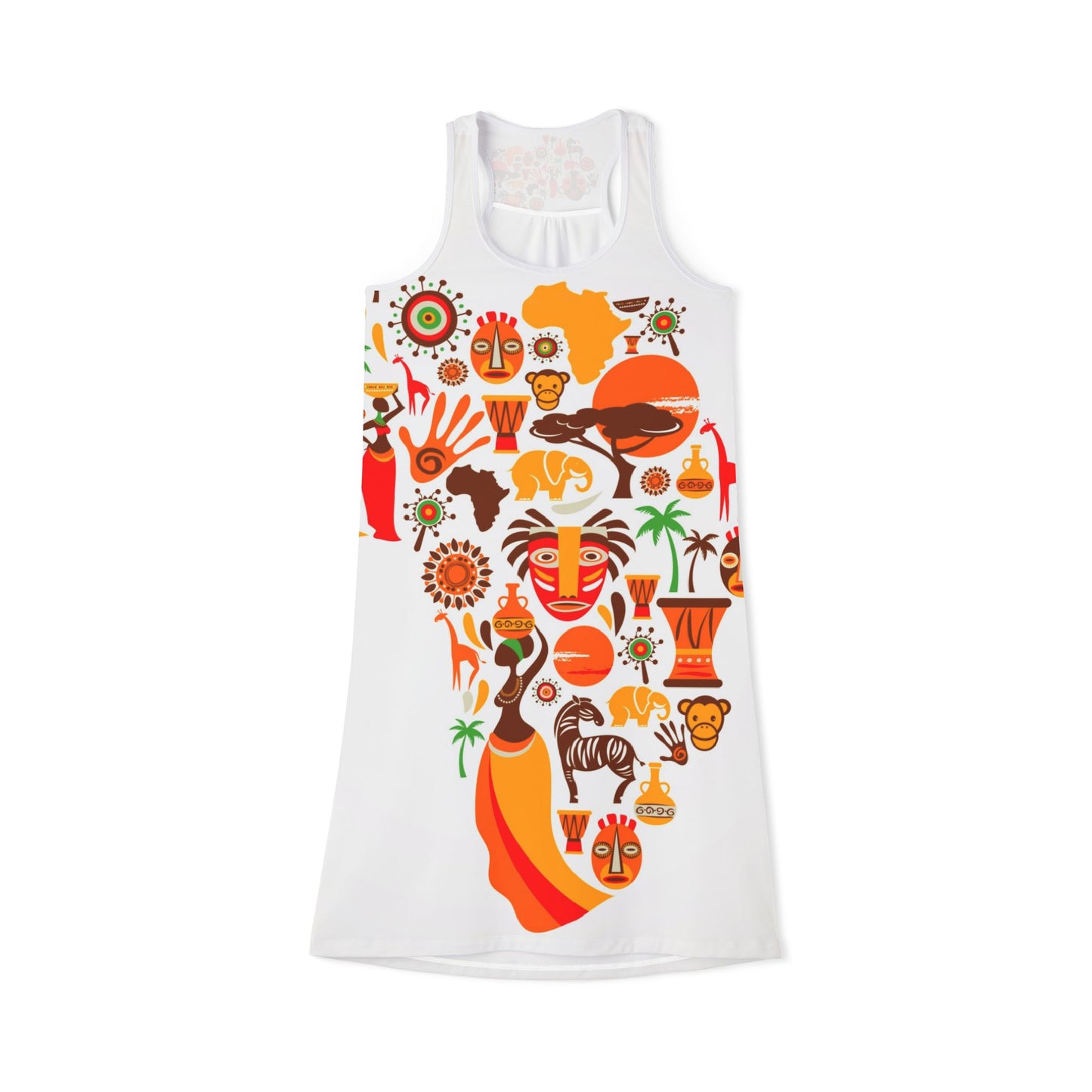 Vibrant African Print Dress, Comfortable Summer Dress, Travel Dress, Festival Attire, Unique Gift for Her, Bohemian Style Dress
