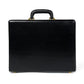 Black leather office suitcase briefcase by Classy Leather Bags with sturdy handles and a sleek professional design.