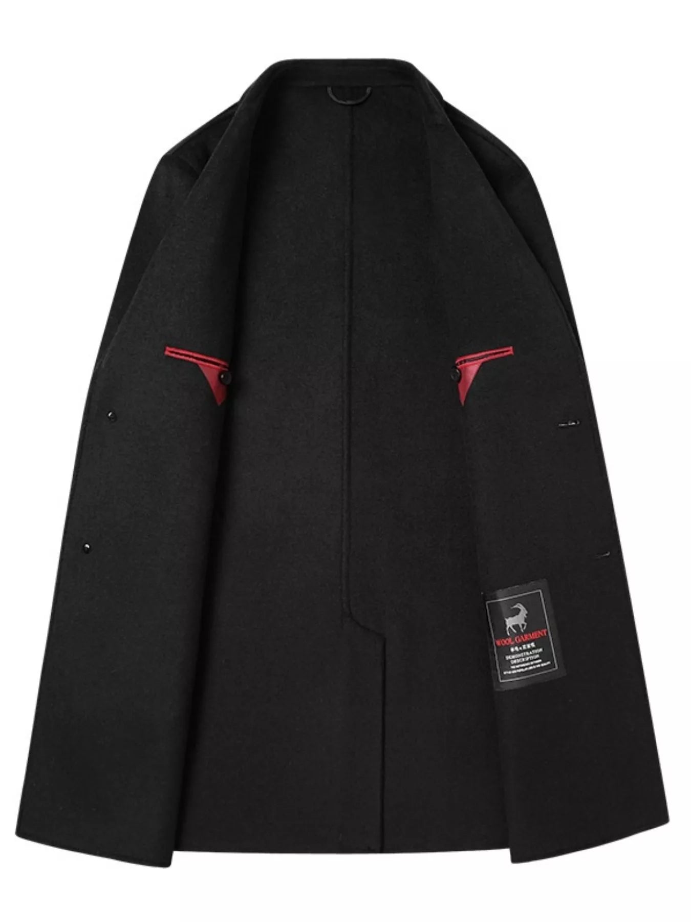 Men's Plus Size Button Up Long Sleeve Coat - Farnelli