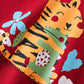 Children's Cartoon Tiger Graphic Ruffle Sleeve T-Shirt - Farnelli
