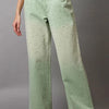POL Embellishments Gradient Wide Leg Pants - Light Green