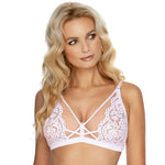 Sheer Lace Wireless Bralette Torfi White-0