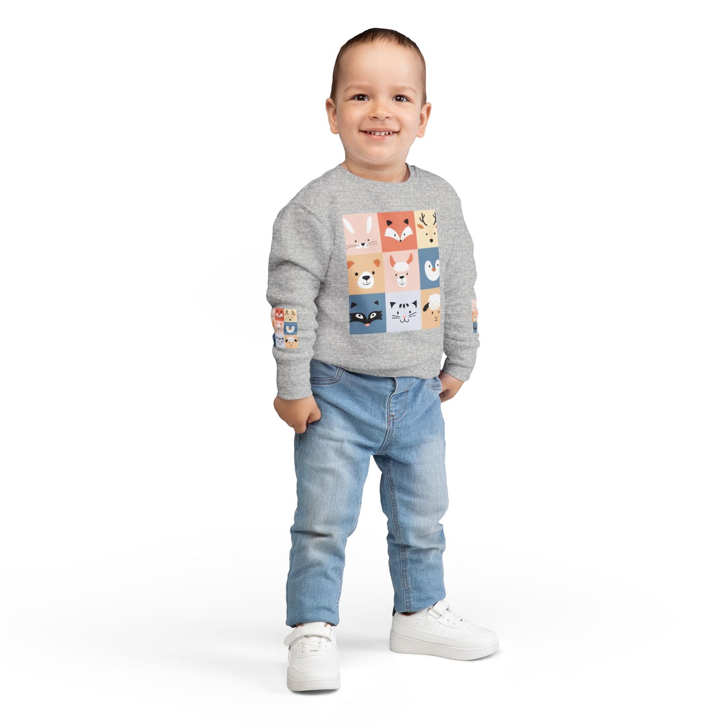 Cute Animal Toddler Sweatshirt | Kids Cozy Crewneck, Baby Gift, Toddler Apparel, Playdate Outfit, Animal Lovers Clothing