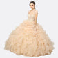 Juliet 1418 Cinderella Ball Gown Organza Ruffle Skirt Beaded Corset Bodice