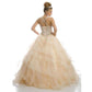 Juliet 1423 A-Line Princess Ball Gown Ruffled Tiered Tulle with Jacket