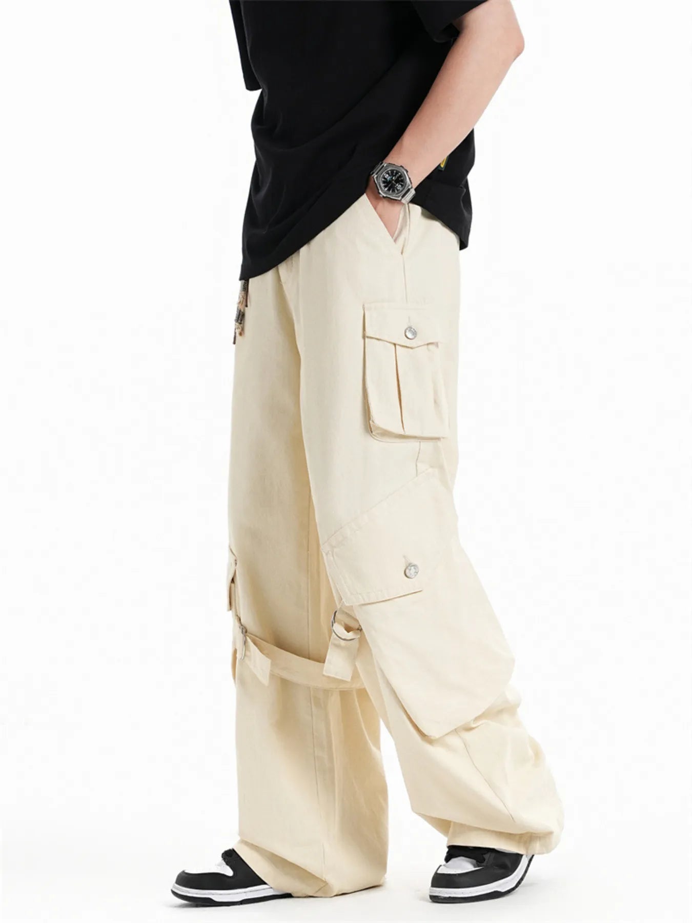 Men's Wide Leg Cargo Pants - Farnelli