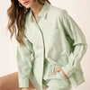 Mittoshop Striped Shirt and Shorts Set - SAGE