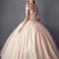 Juliet 1430 Dress Quinceanera Ball Gown Embroidered Applique Glitter Tulle