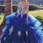 Juliet 1432 Dress Quinceanera Ball Gown Metallic Embroidery Glitter Tulle