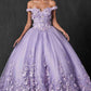 Juliet 1434 Dress Quinceanera Ball Gown 3D Floral Embroidered
