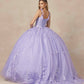 Juliet 1437 Floral Applique Quinceanera Ball Gown With 3D Flowers