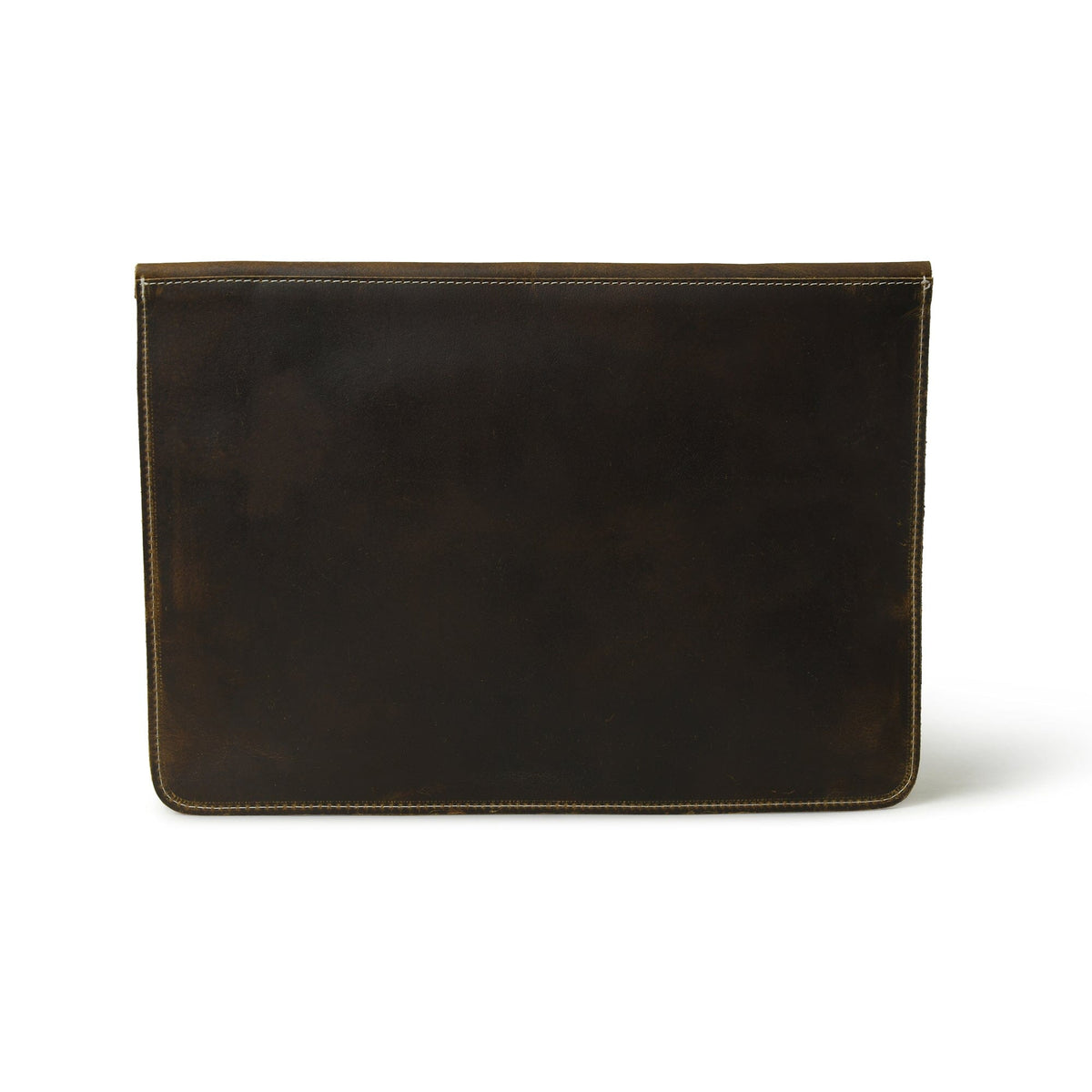 Classy Leather Bags MacBook Folio laptop sleeve in black leather with sleek design and secure closure.