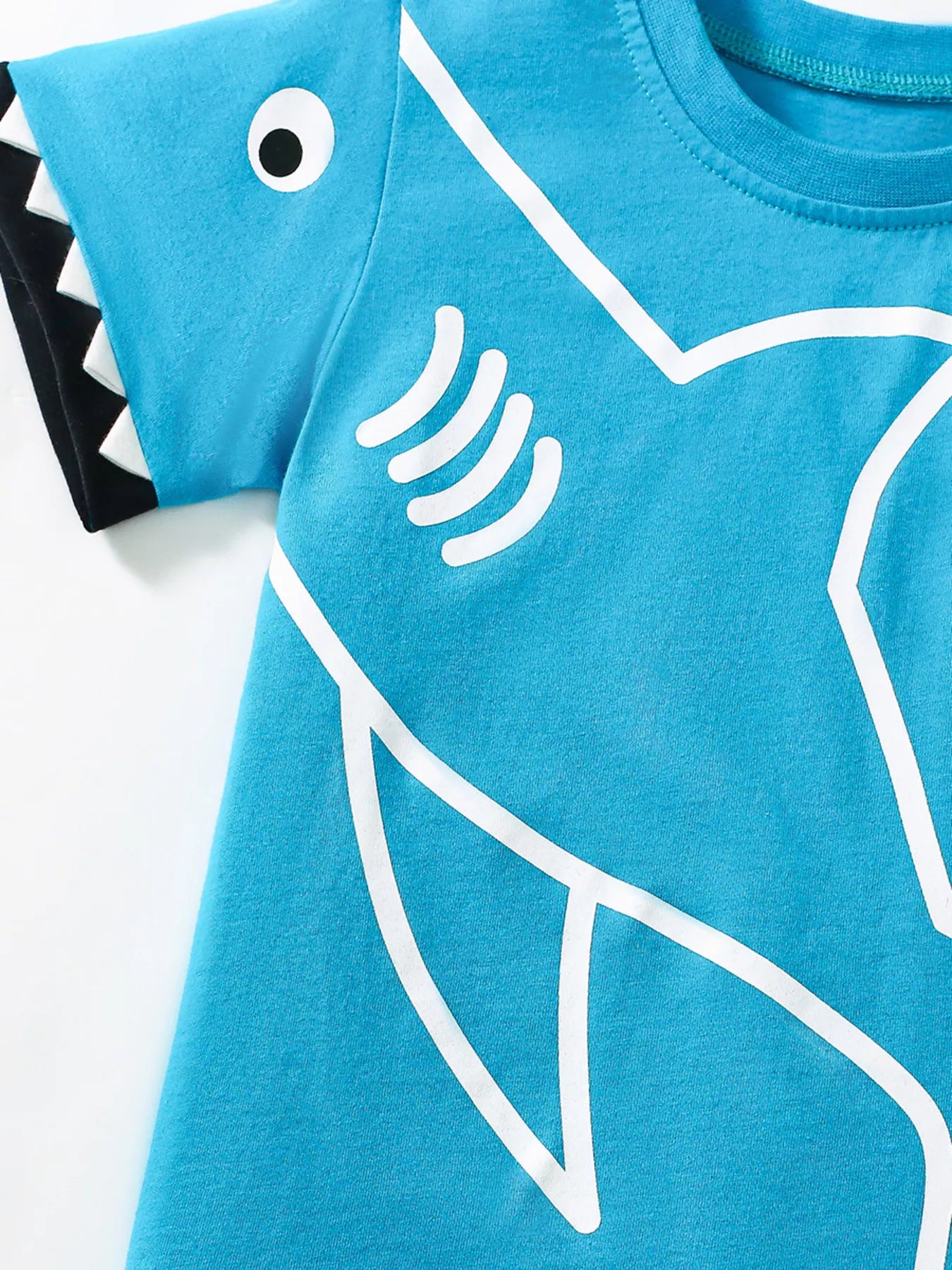 Children's Shark Graphic Tee & Shorts Set - Farnelli