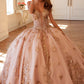 Juliet JT1485J Off the Shoulder Cinderella Quinceanera Ball Gown