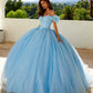 Juliet JT1487H Cold Shoulder quinceanera Ball Gown