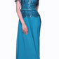 CLEARANCE - Cinderella Divine 1489 A-Line Lace Bodice Gown Short Sleeve (Size 2XL)